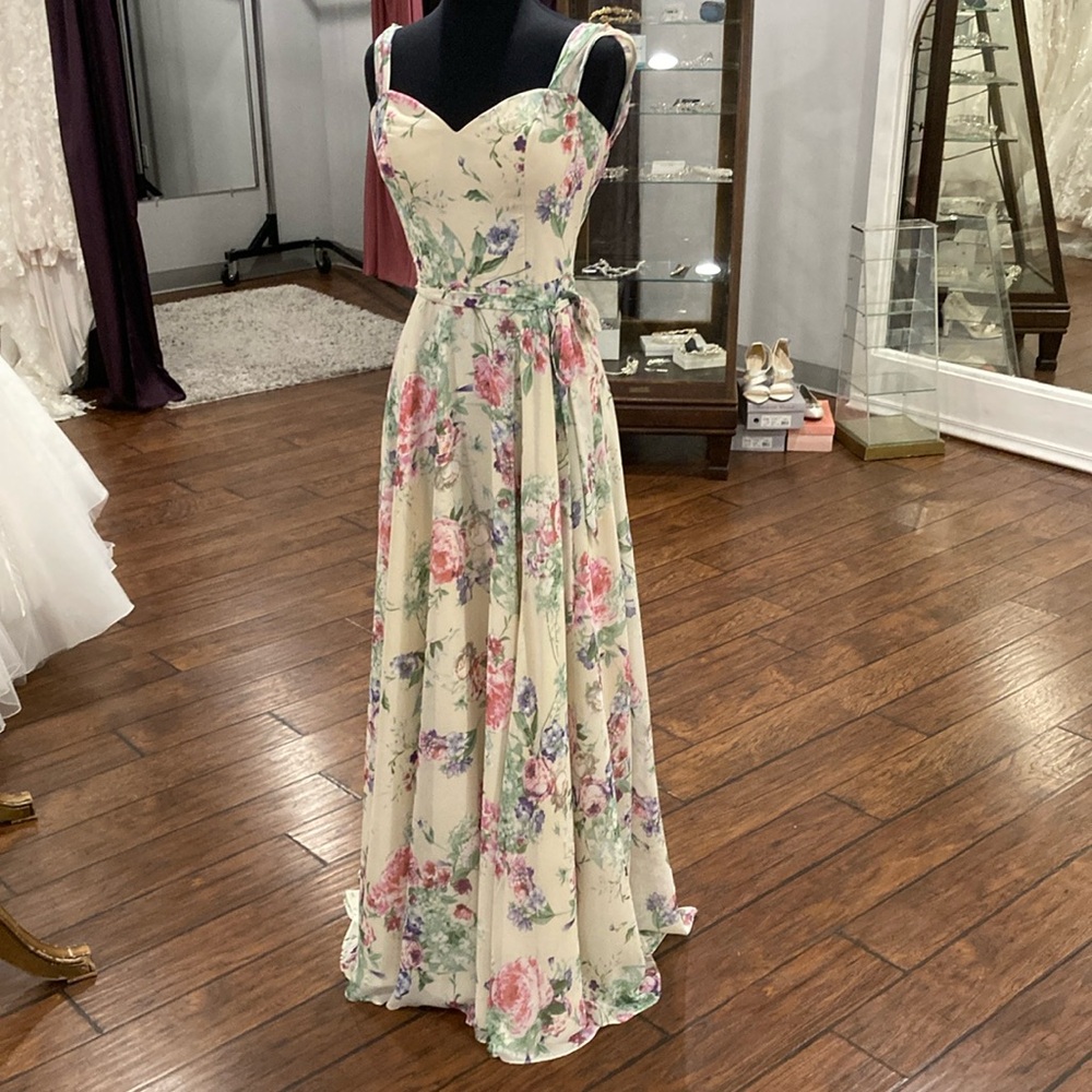 Floral Mori Lee Bridesmaid style #21528